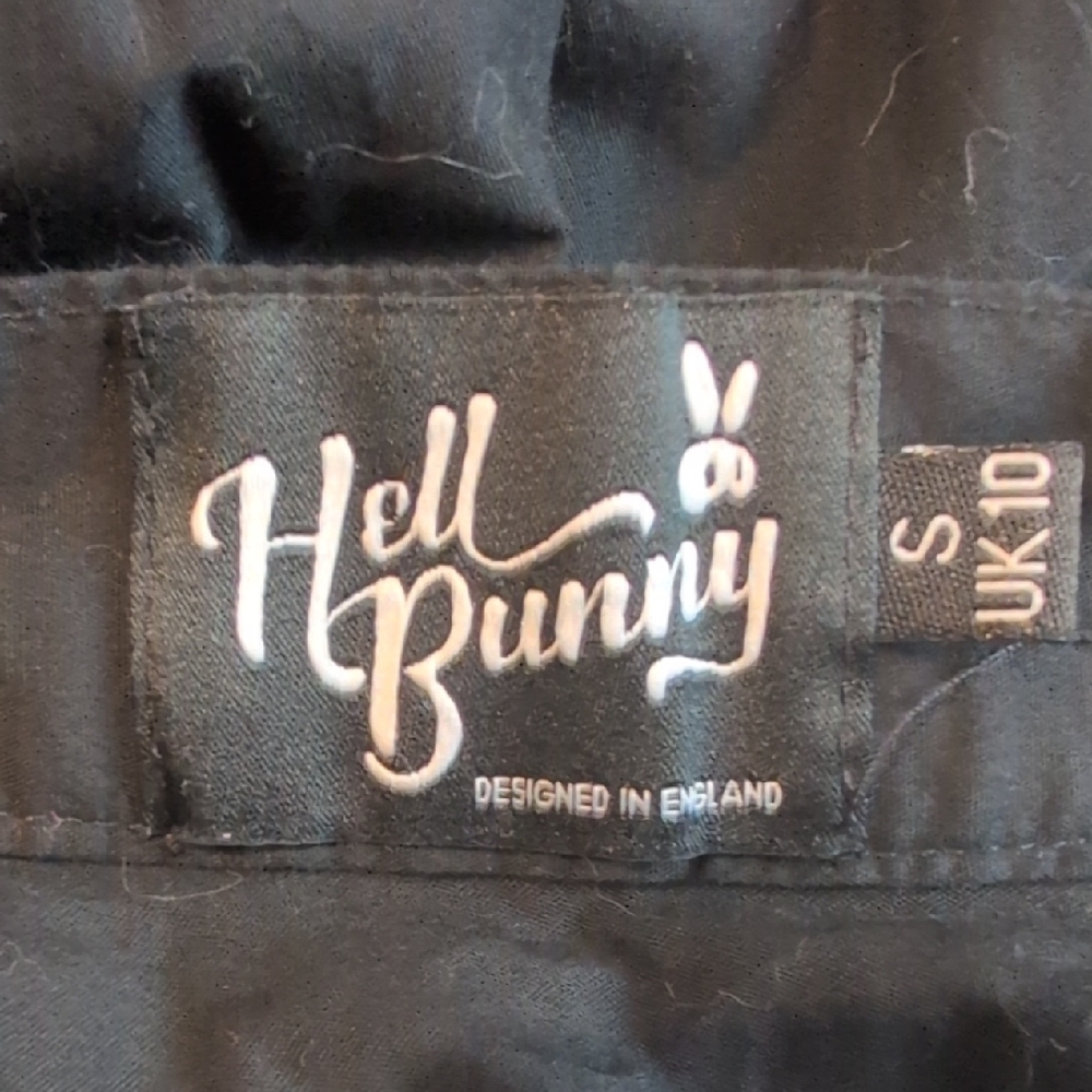 Hell Bunny Elegant Black A-Line Skirt Size Small - Picture 2 of 2
